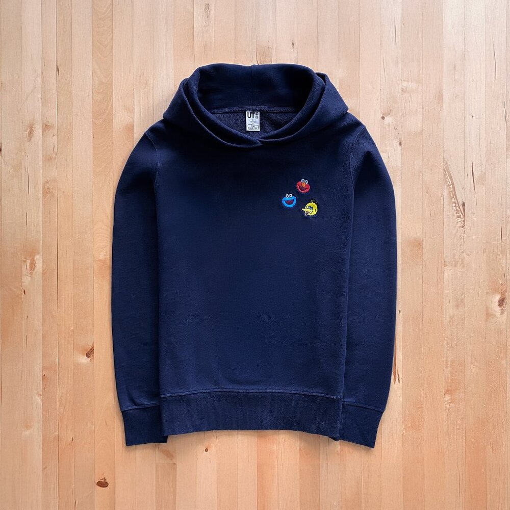 Uniqlo x KAWS x Sesame Street Elmo Cookie Monster Big Bird Heads Hoodie